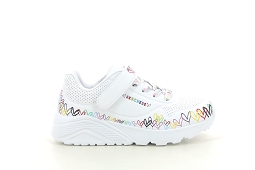 SKECHERS UNO LITE HEART CRAZE<br>Blanc