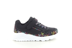SKECHERS UNO LITE HEART CRAZE<br>Noir