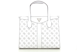 GUESS ACCESS SILVANA 2 COMPARTMENT TOTE<br>Blanc