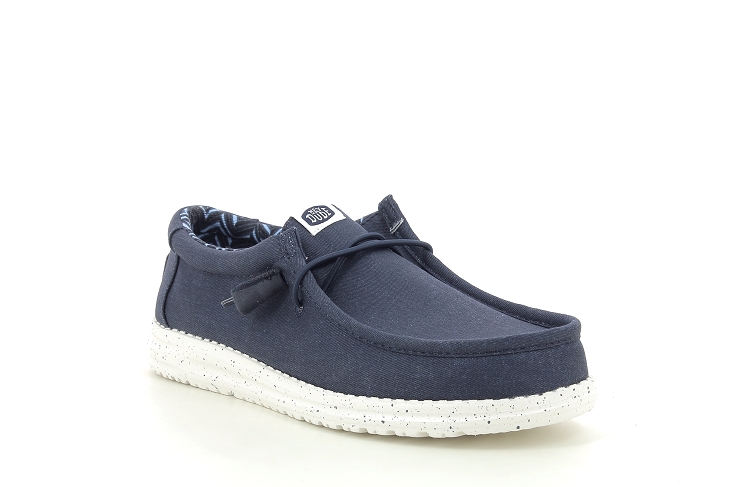 Dude mocassins wally strech canvas marine